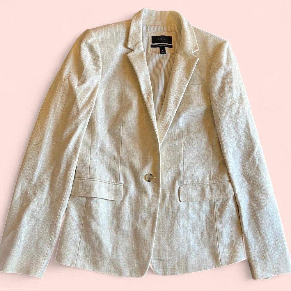 J. Crew Women’s Linen & Cotton Light Tan Regent Blazer